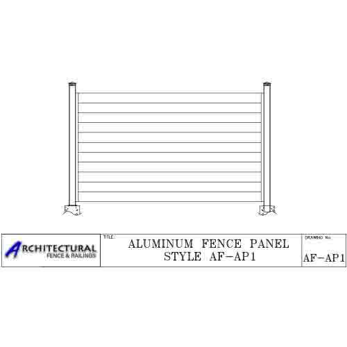 Architectural Drawing for Aluminum Horizontal Fence
